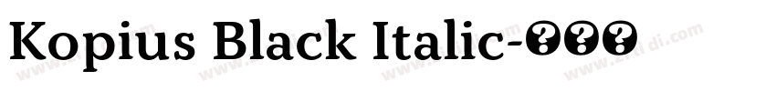 Kopius Black Italic字体转换